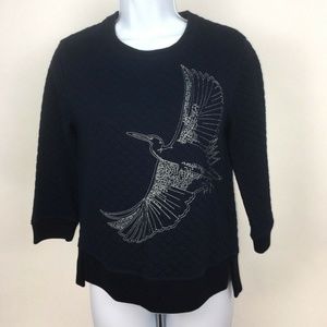 Banana Republic Navy Quilted Sweater